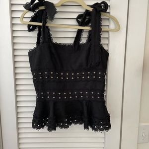 Black Linen Zimmerman Top Size 1